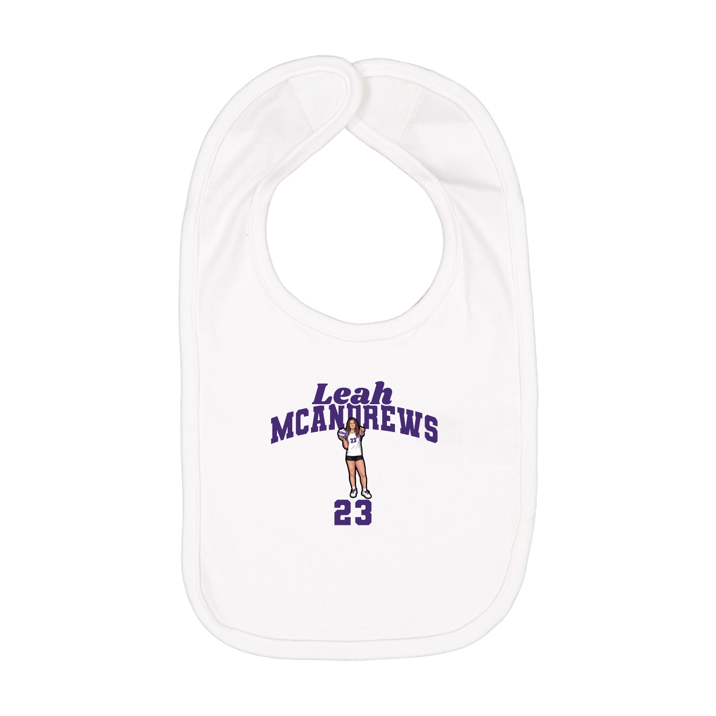 Infant Bib — Signature Arch in White