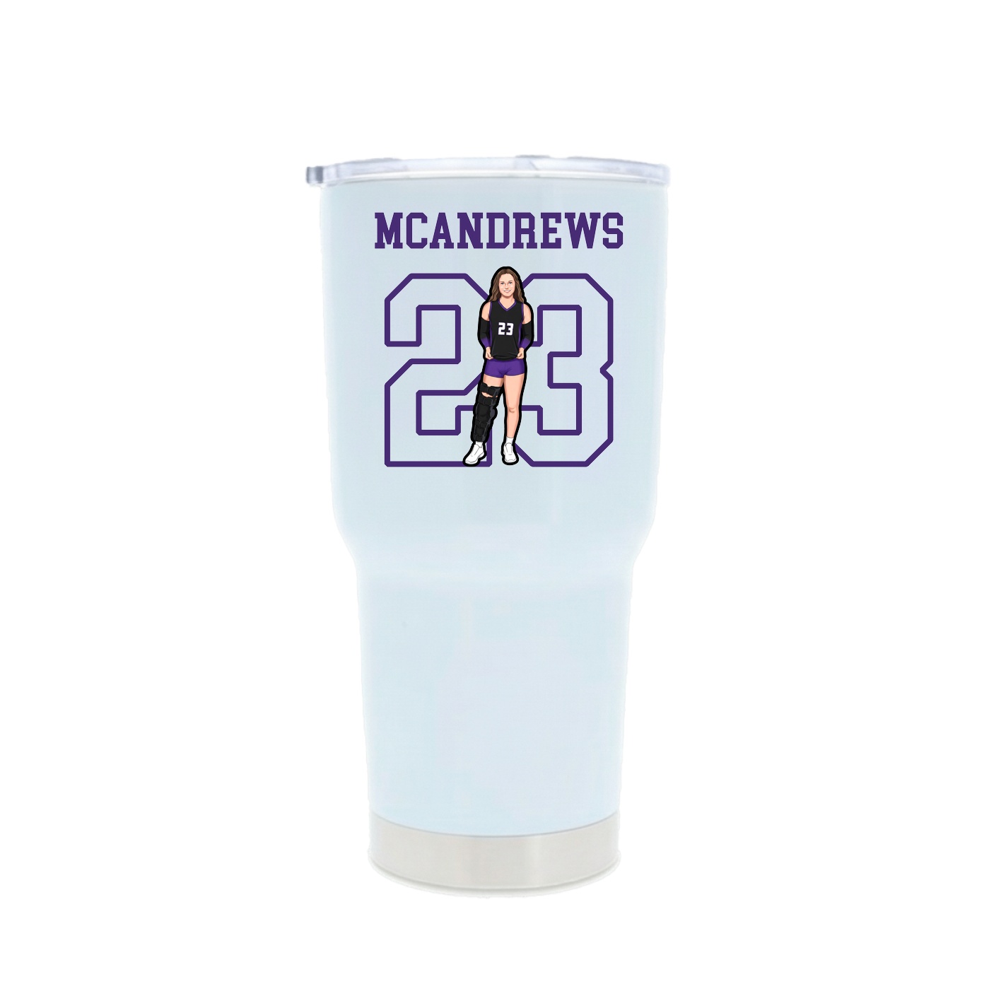 30oz Stainless Steel Tumbler — Shirsey in White
