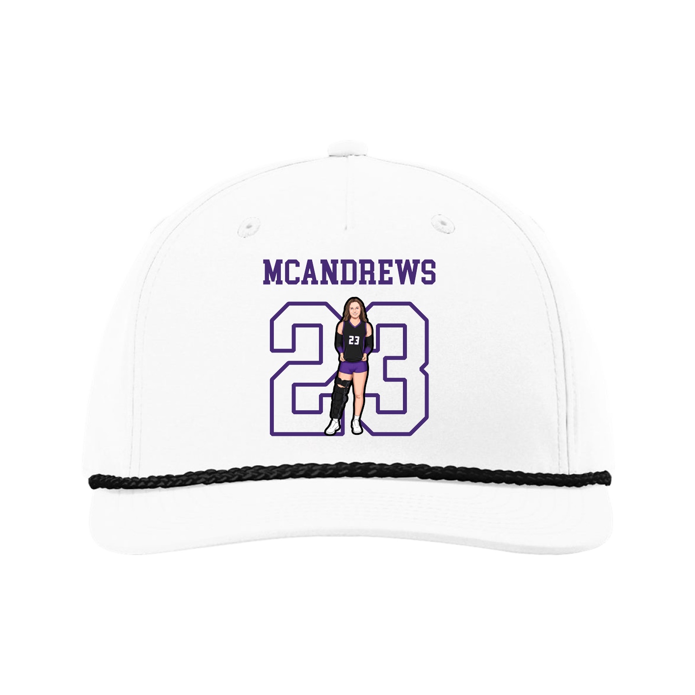 Five-Panel Classic Rope Cap — Shirsey in White