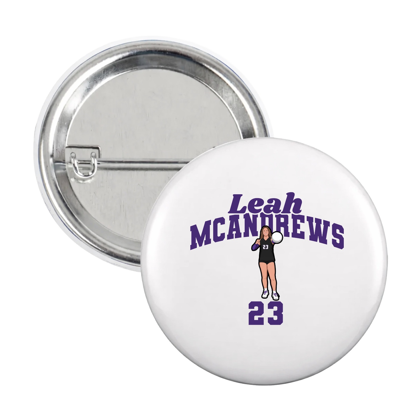 Game Day Button — Signature Arch in White