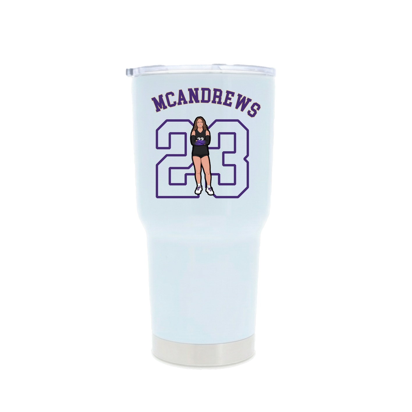 30oz Stainless Steel Tumbler — Shirsey Arch in White