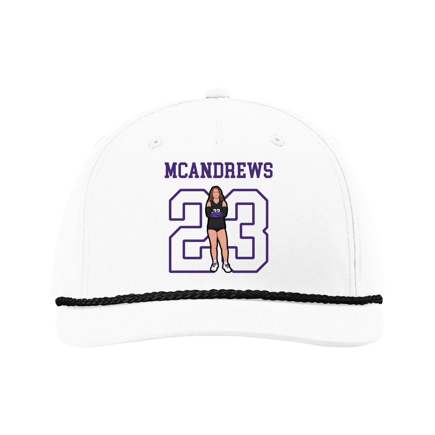 Five-Panel Classic Rope Cap — Shirsey in White