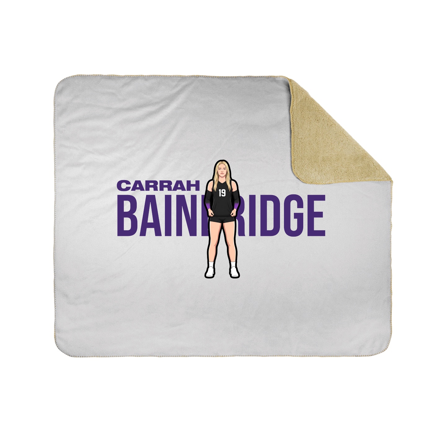Throw Blanket — Player Name in White