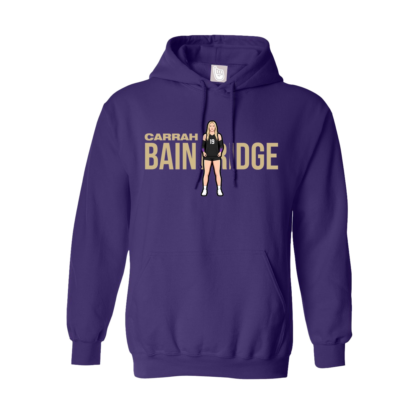 Hoodie — Player Name in Purple