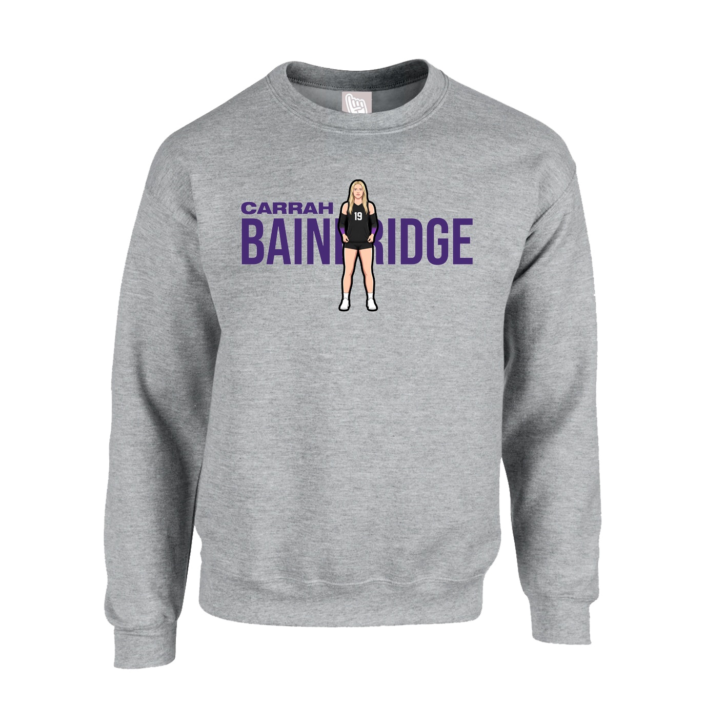 Fleece Crew — Player Name in Grey