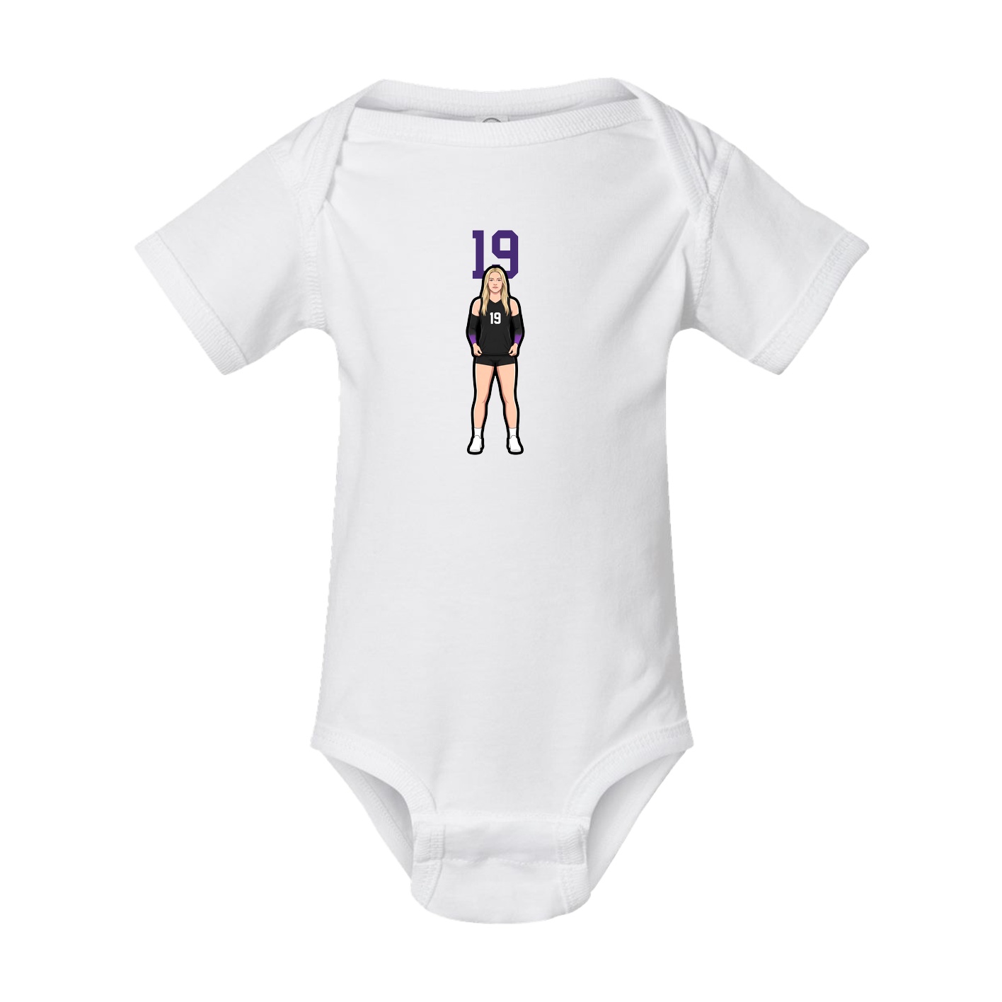 Baby Onesie — Number Top in White