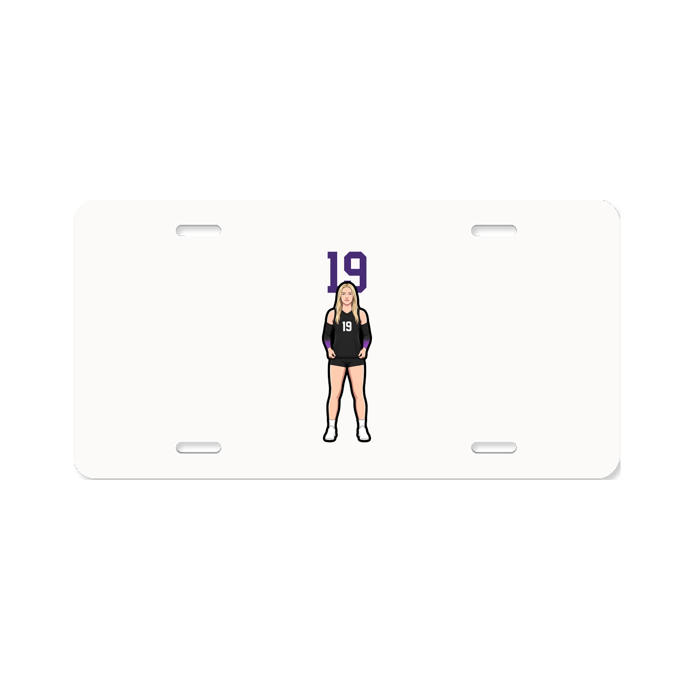 License Plate — Number Top in Classic