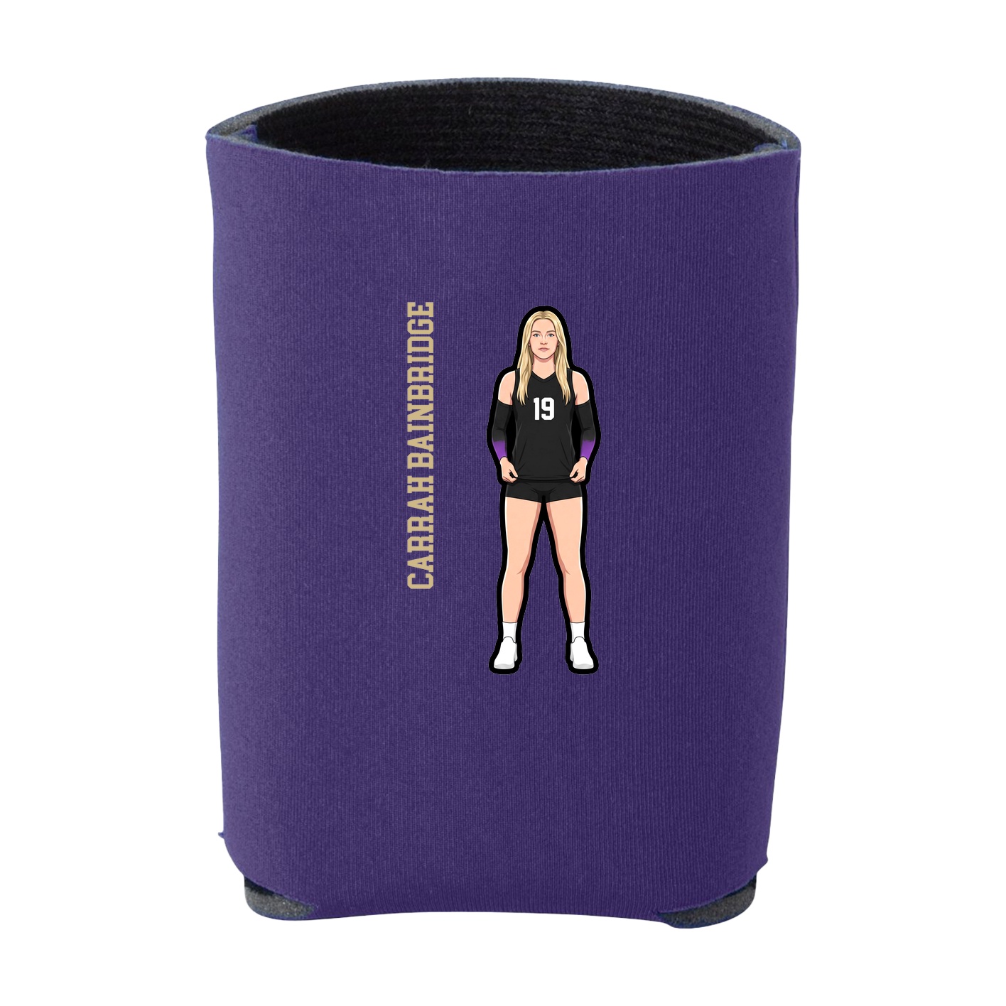 Can Holder — Name Vertical in Purple