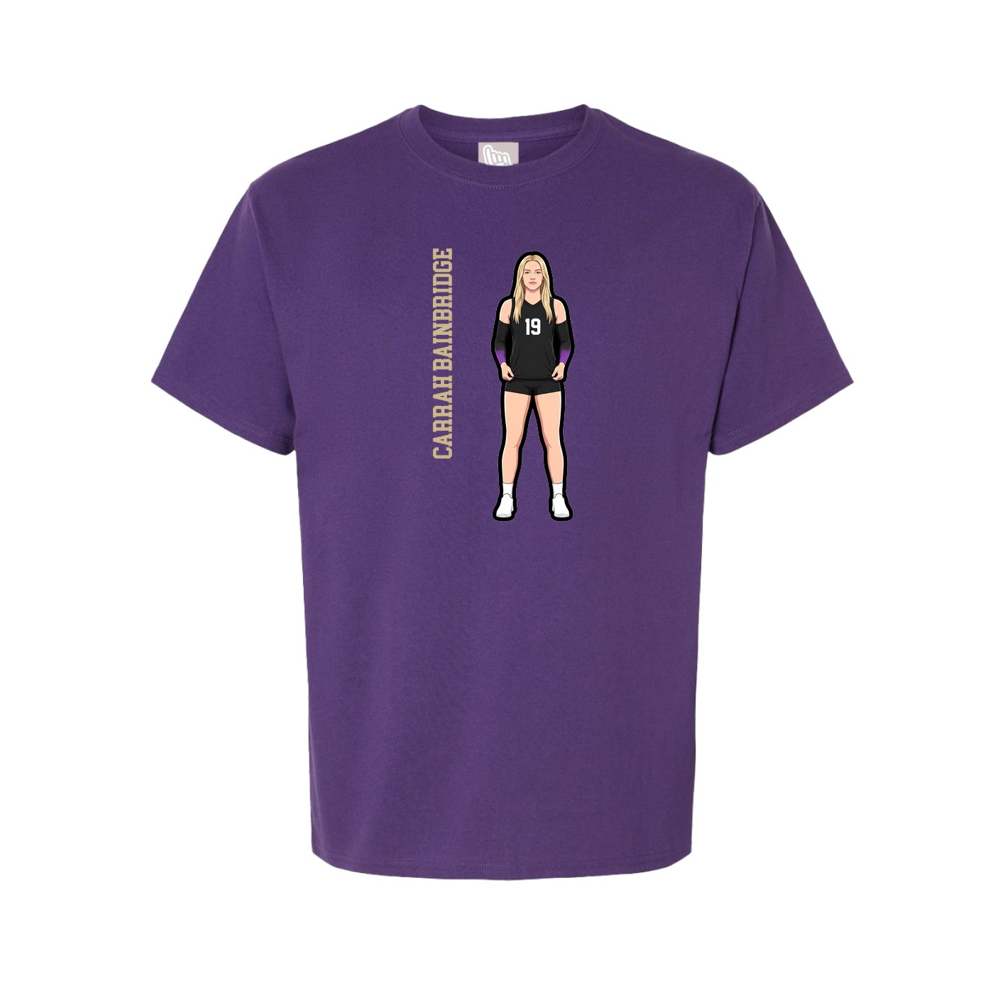Tee — Name Vertical in Purple