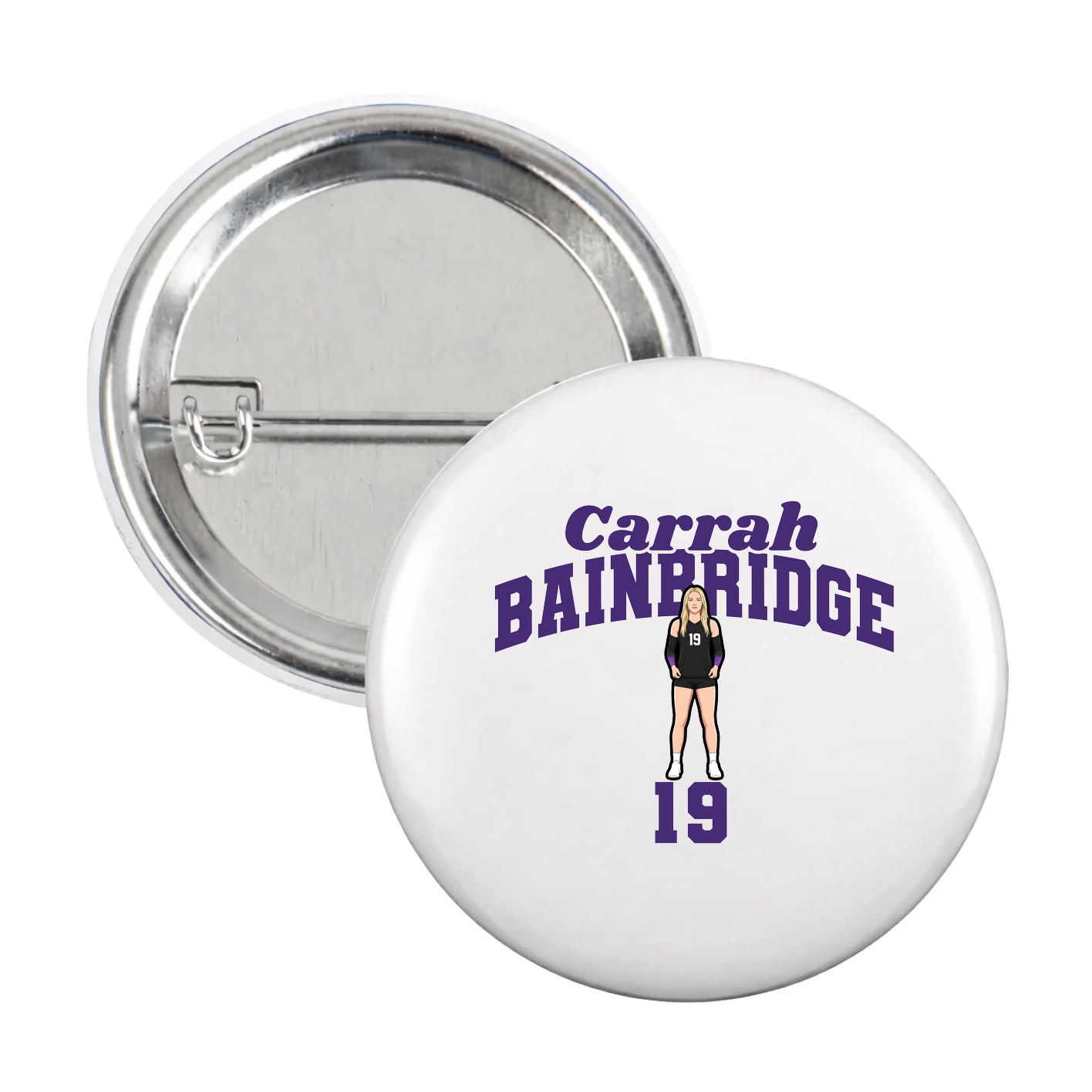 Game Day Button — Signature Arch in White