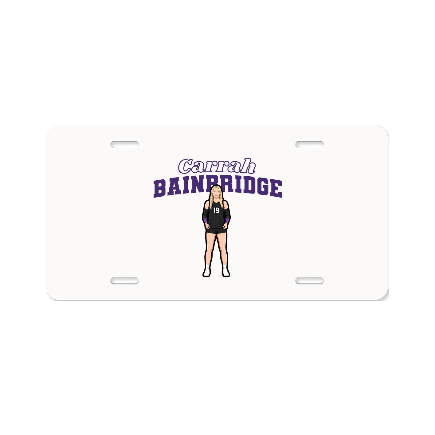 License Plate — Name Arch in Classic