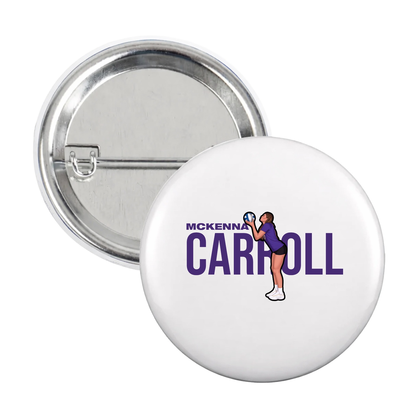 Game Day Button — Player Name in White