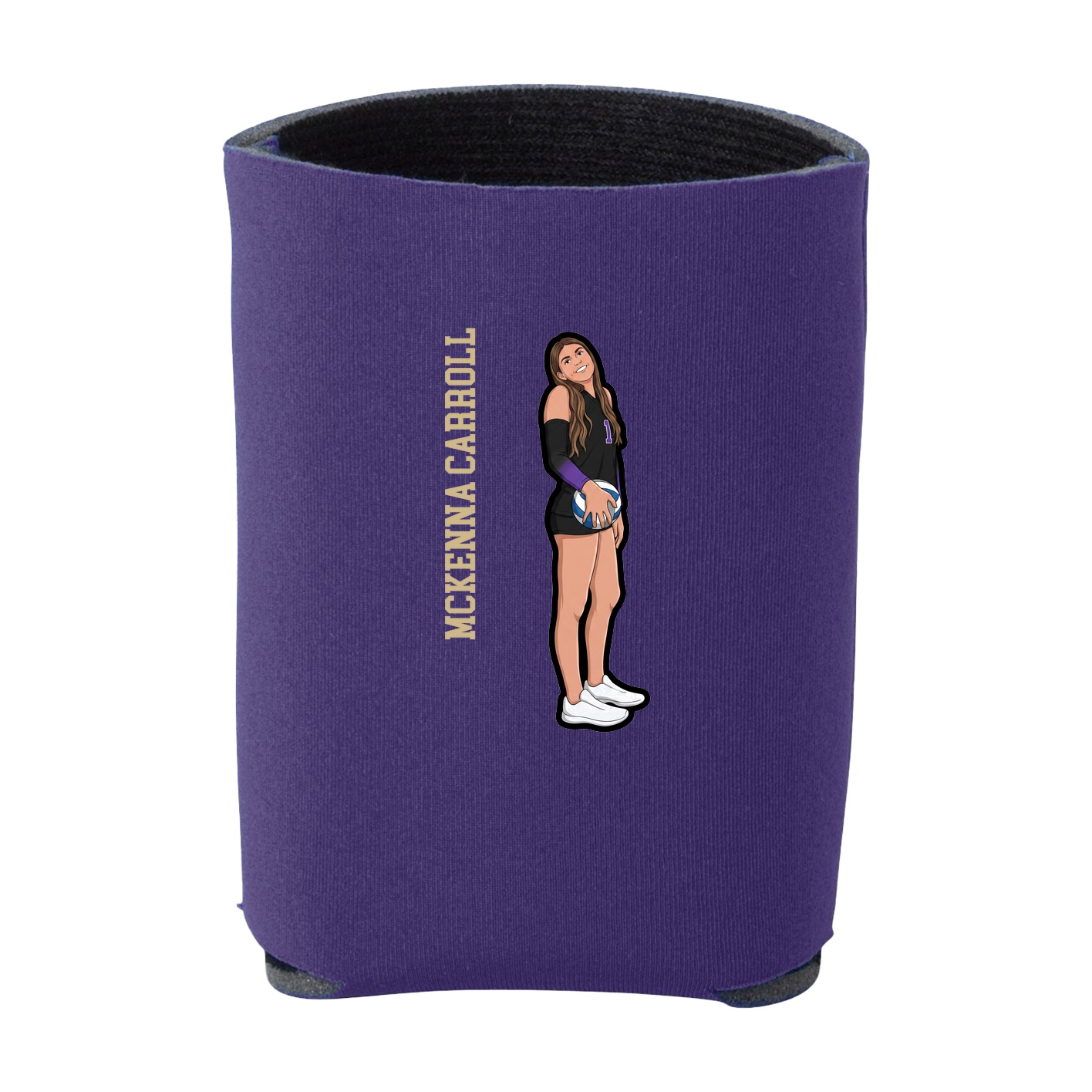 Can Holder — Name Vertical in Purple