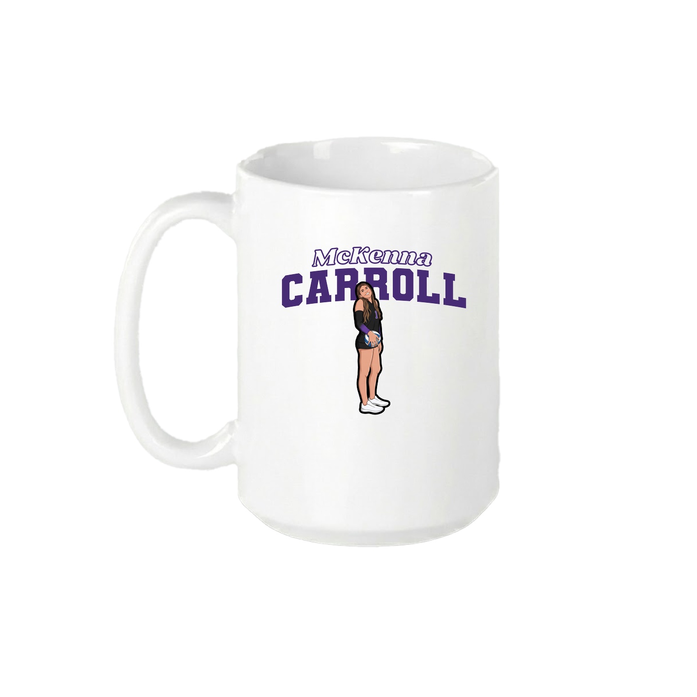 15oz Coffee Mug — Name Arch in White