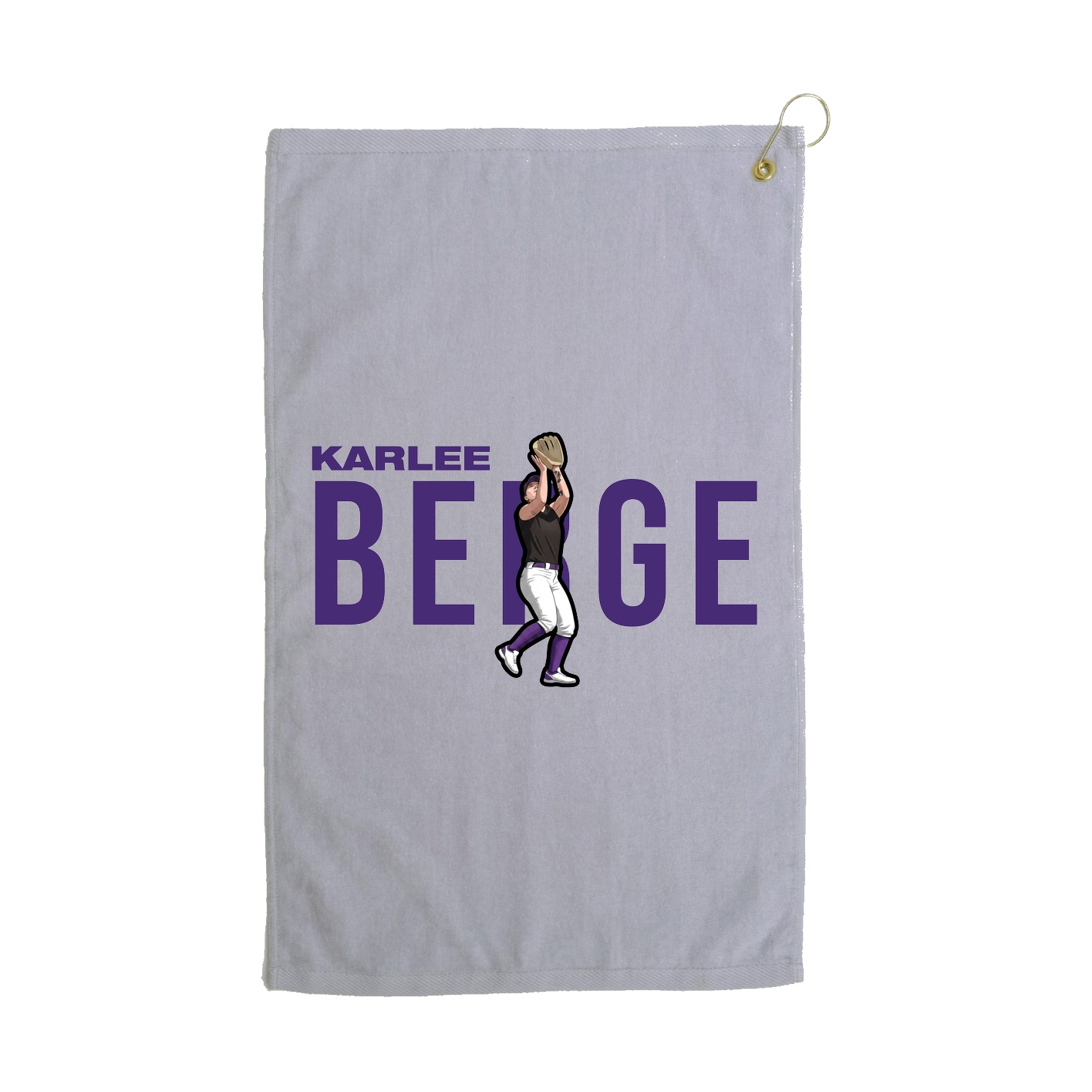 Golf Towel — Player Name in Grey