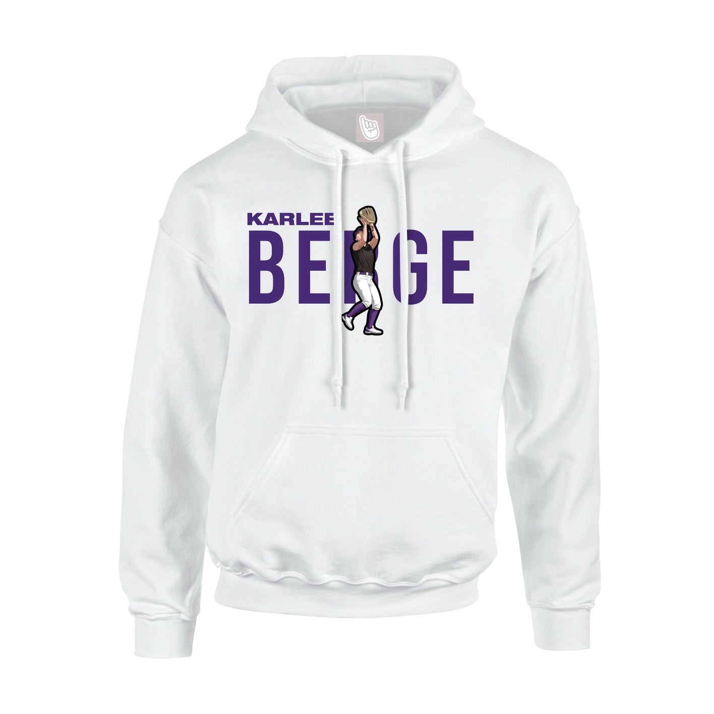 Youth Hoodie — Player Name in White