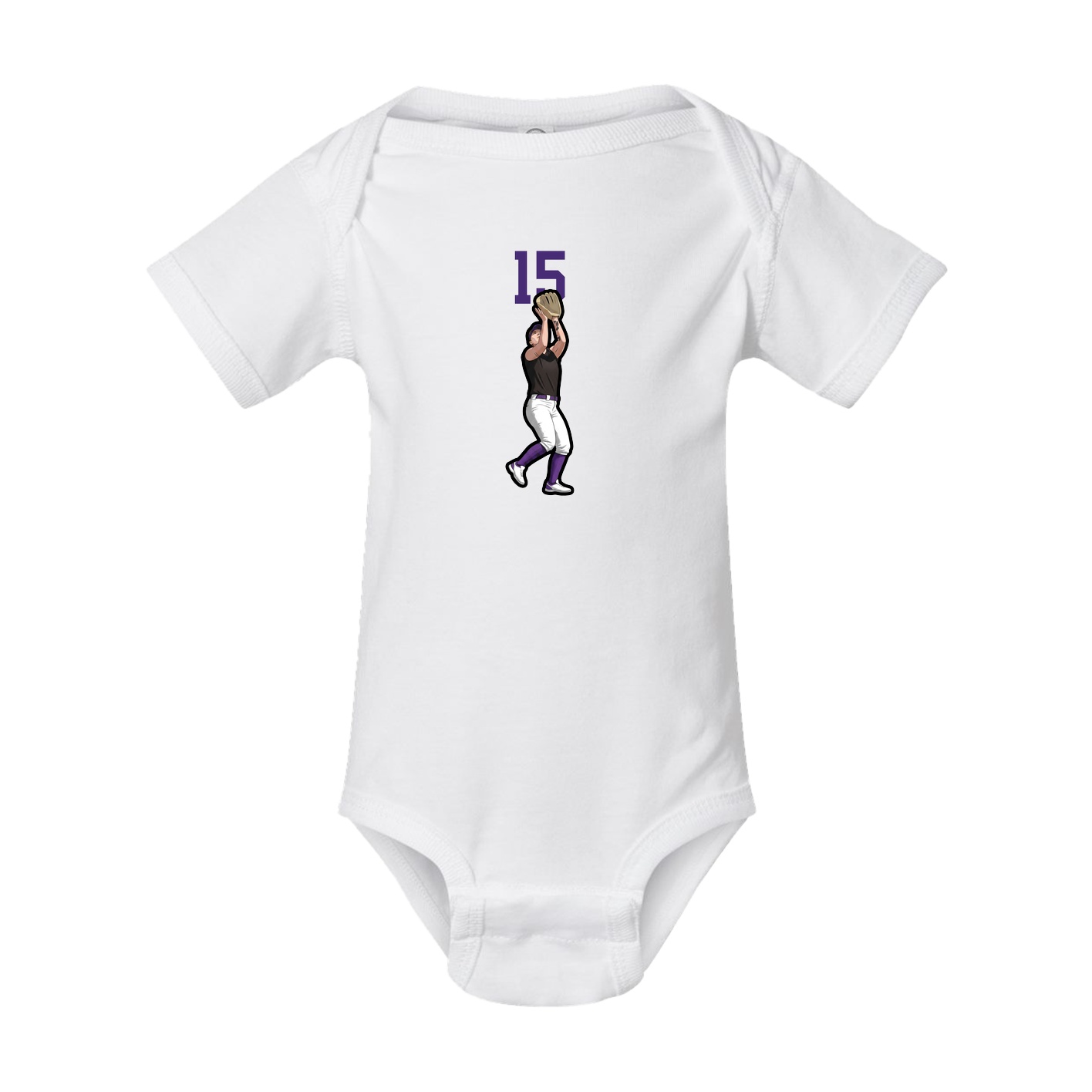 Baby Onesie — Number Top in White