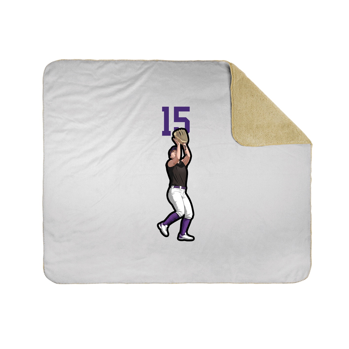 Throw Blanket — Number Top in White