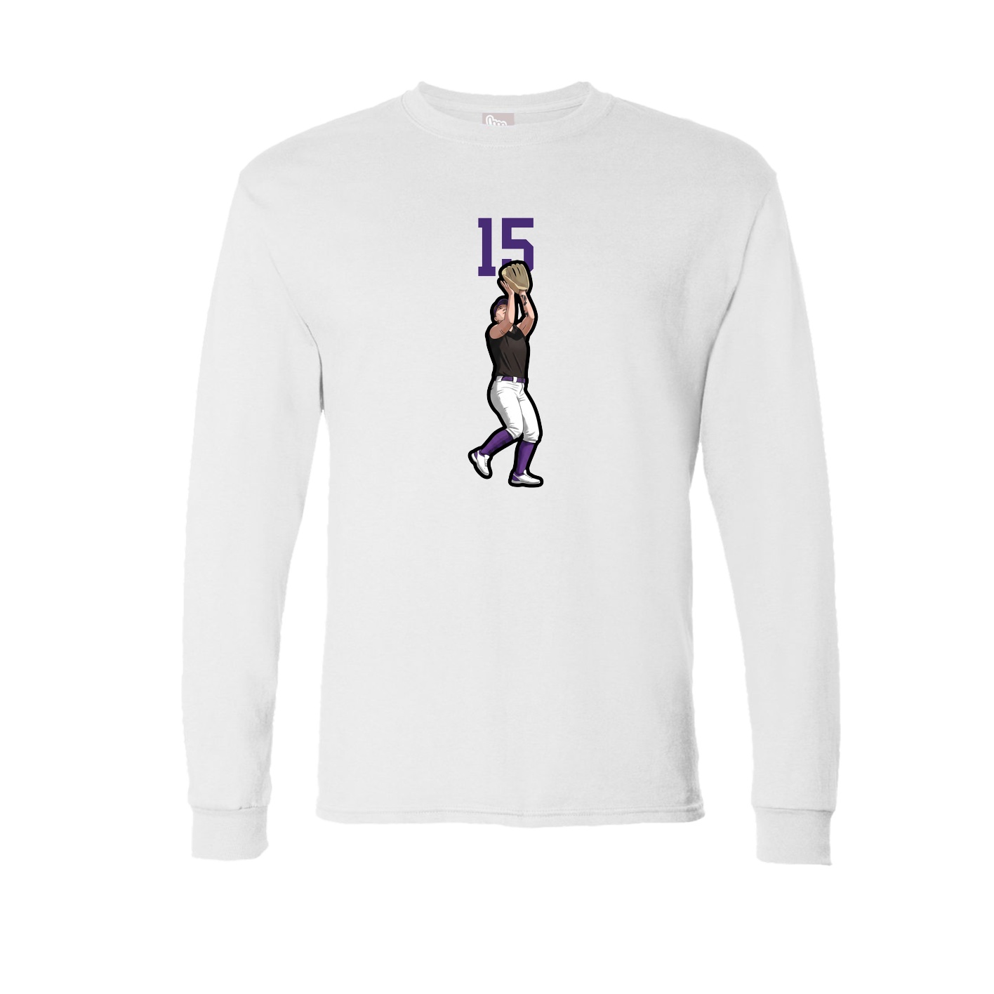 Long Sleeve Tee — Number Top in White