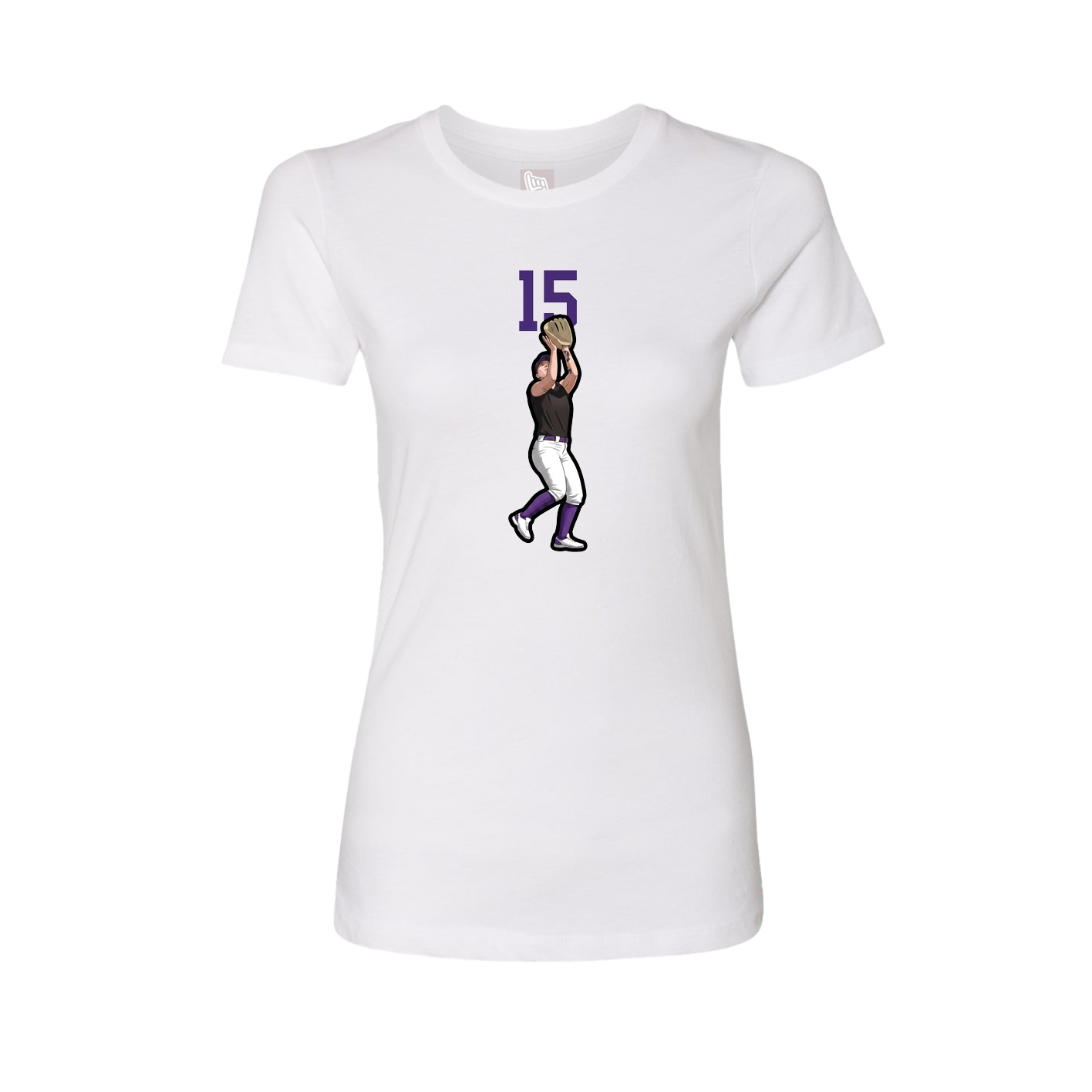 Fitted Women's Tee — Number Top in White