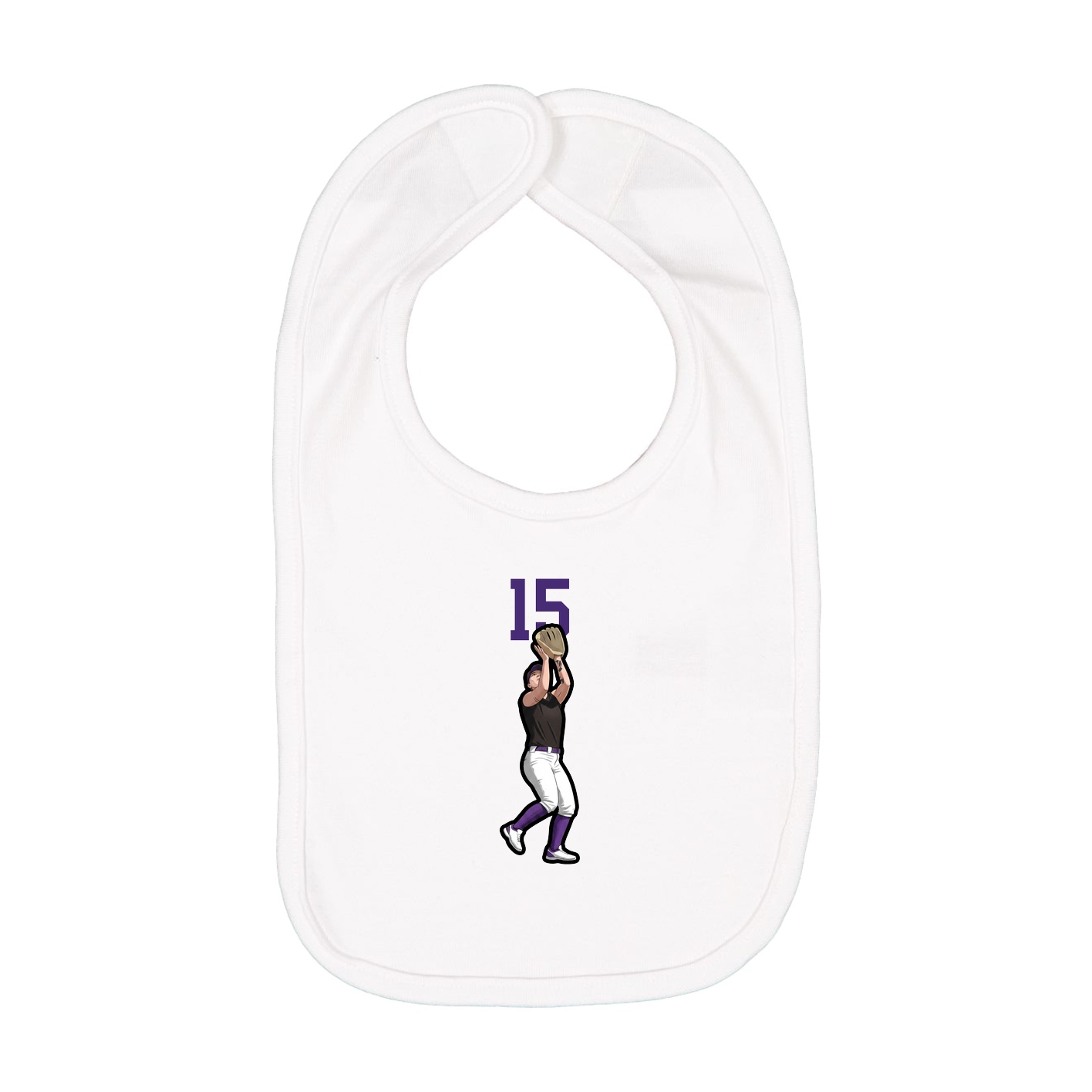 Infant Bib — Number Top in White