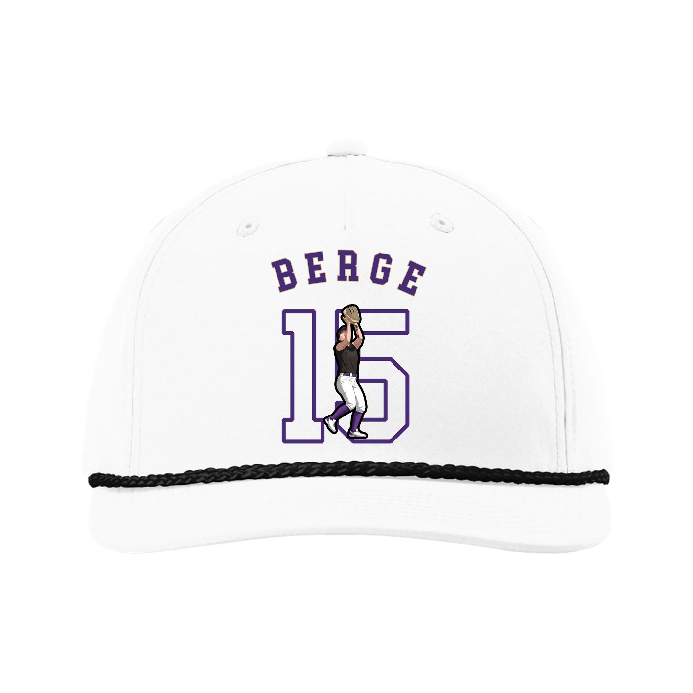 Five-Panel Classic Rope Cap — Shirsey Arch in White