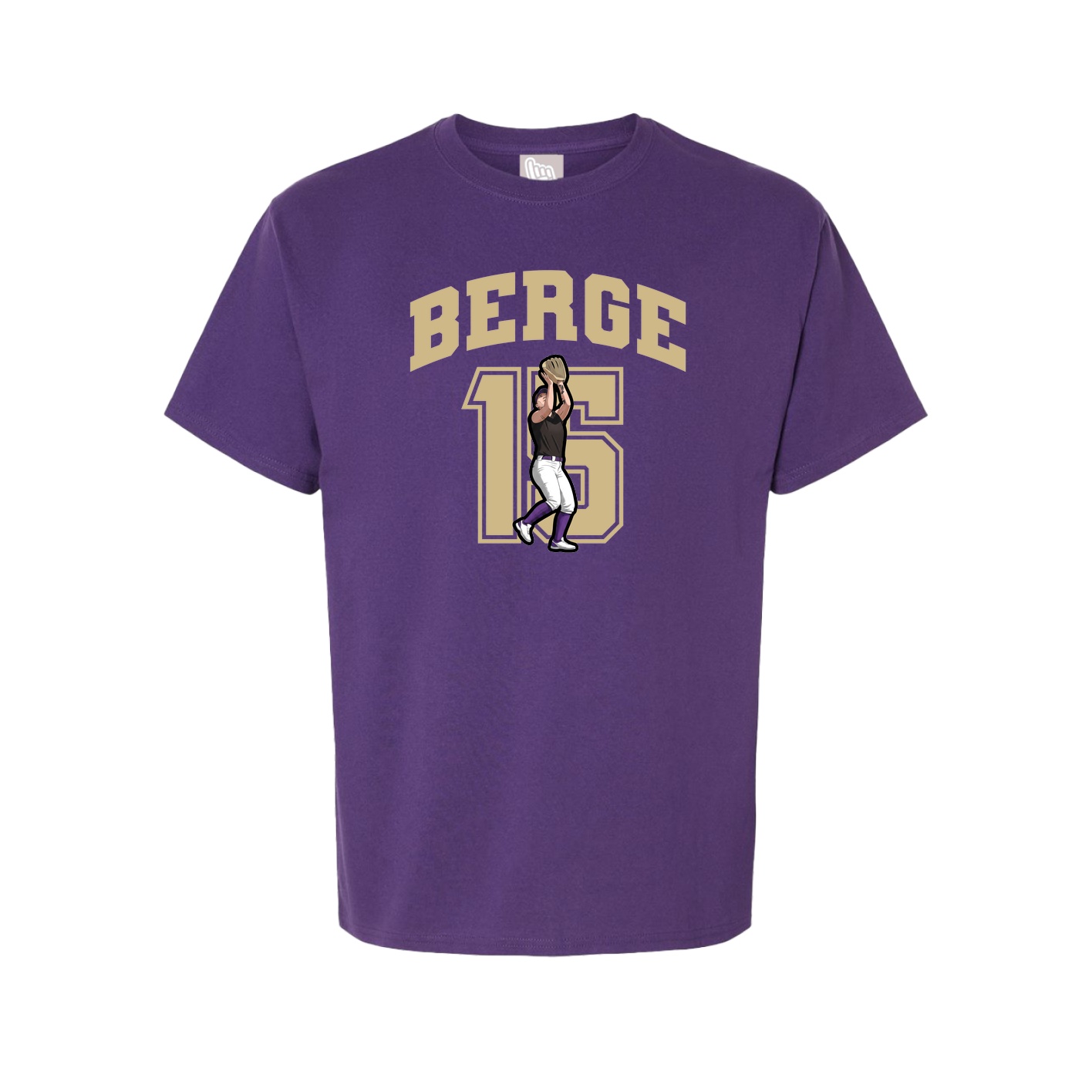 Youth Tee — Number in Purple