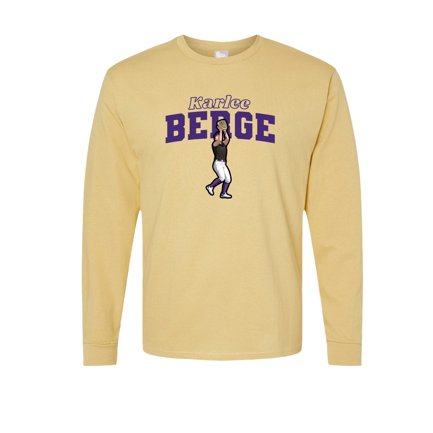 Long Sleeve Tee — Name Arch in Vegas Gold