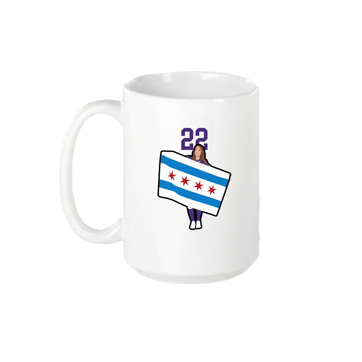 15oz Coffee Mug — Number Top in White