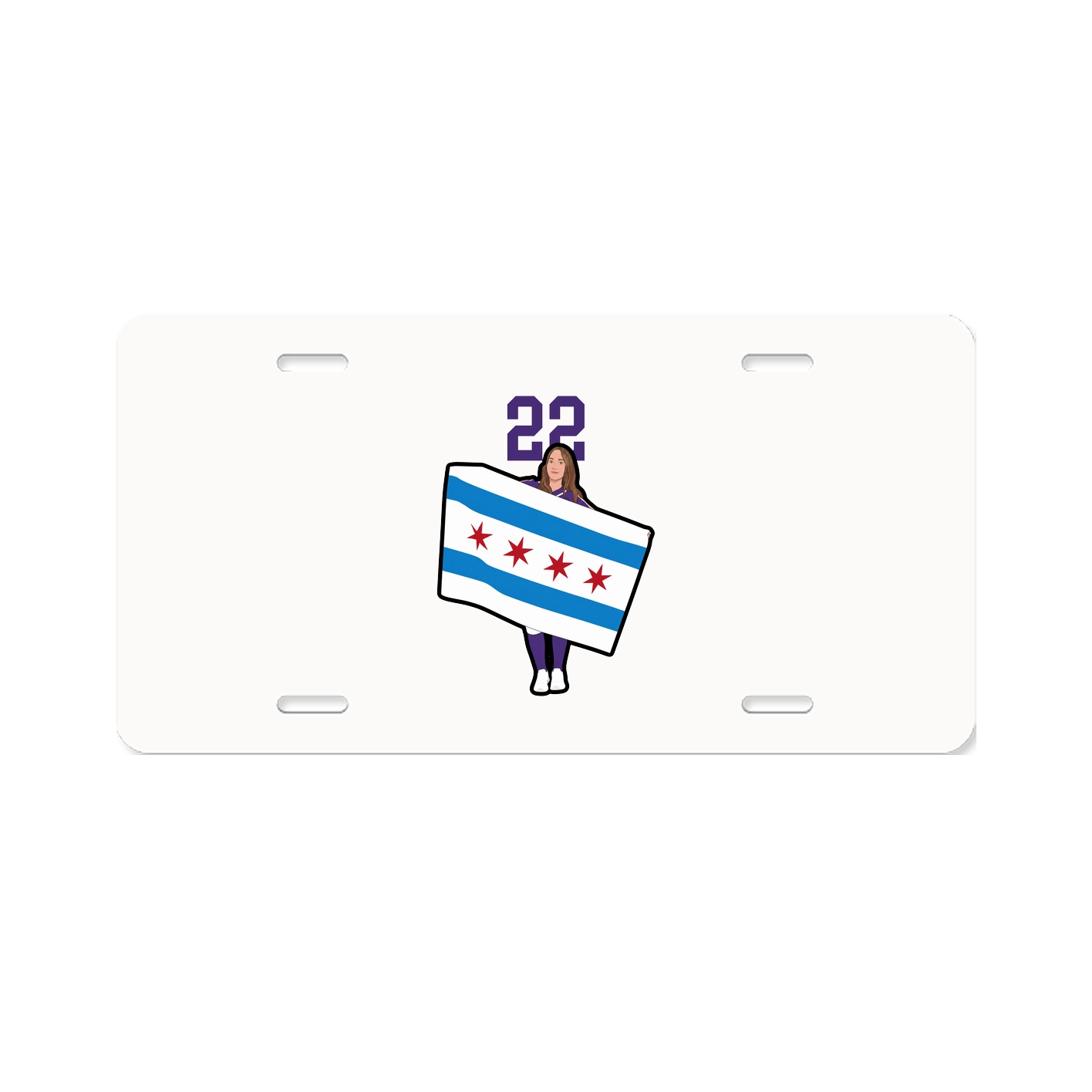 License Plate — Number Top in Classic