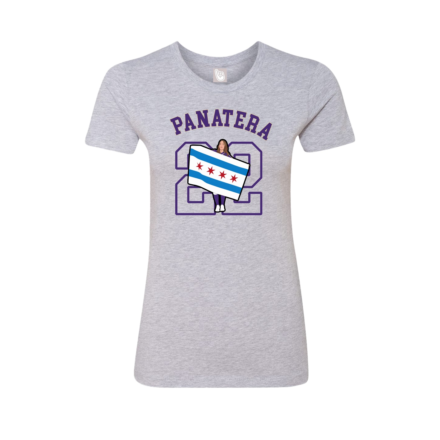 Fitted Women's Tee — Shirsey Arch in Grey