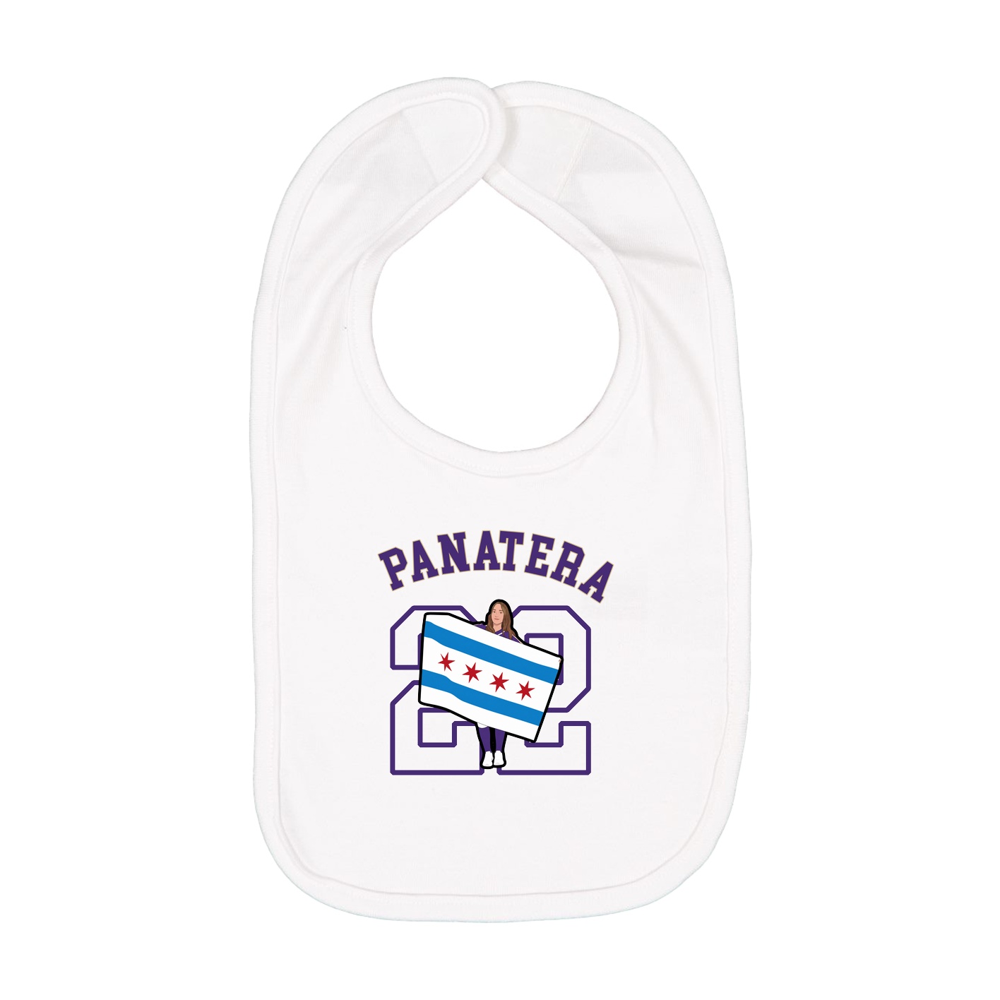 Infant Bib — Shirsey Arch in White