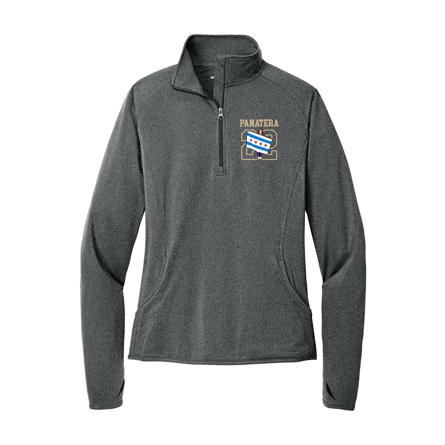 Women's Q-Zip Pullover — Shirsey in Grey