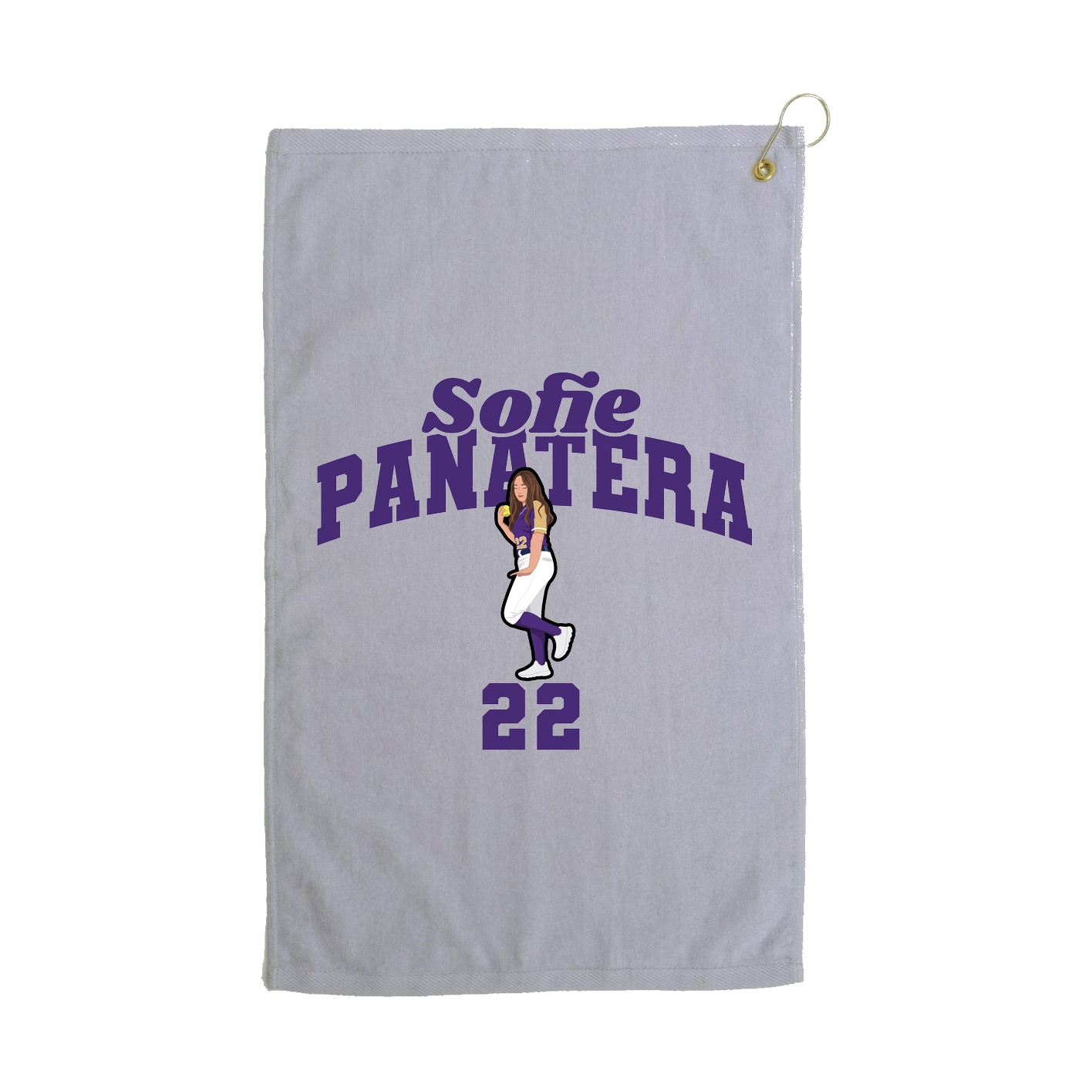 Golf Towel — Signature Arch in Grey