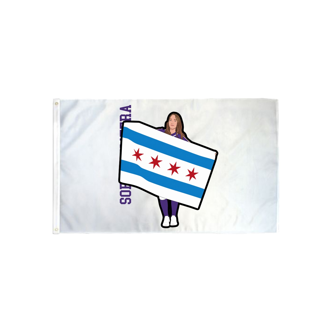 3x5 Flag — Name Vertical in Classic