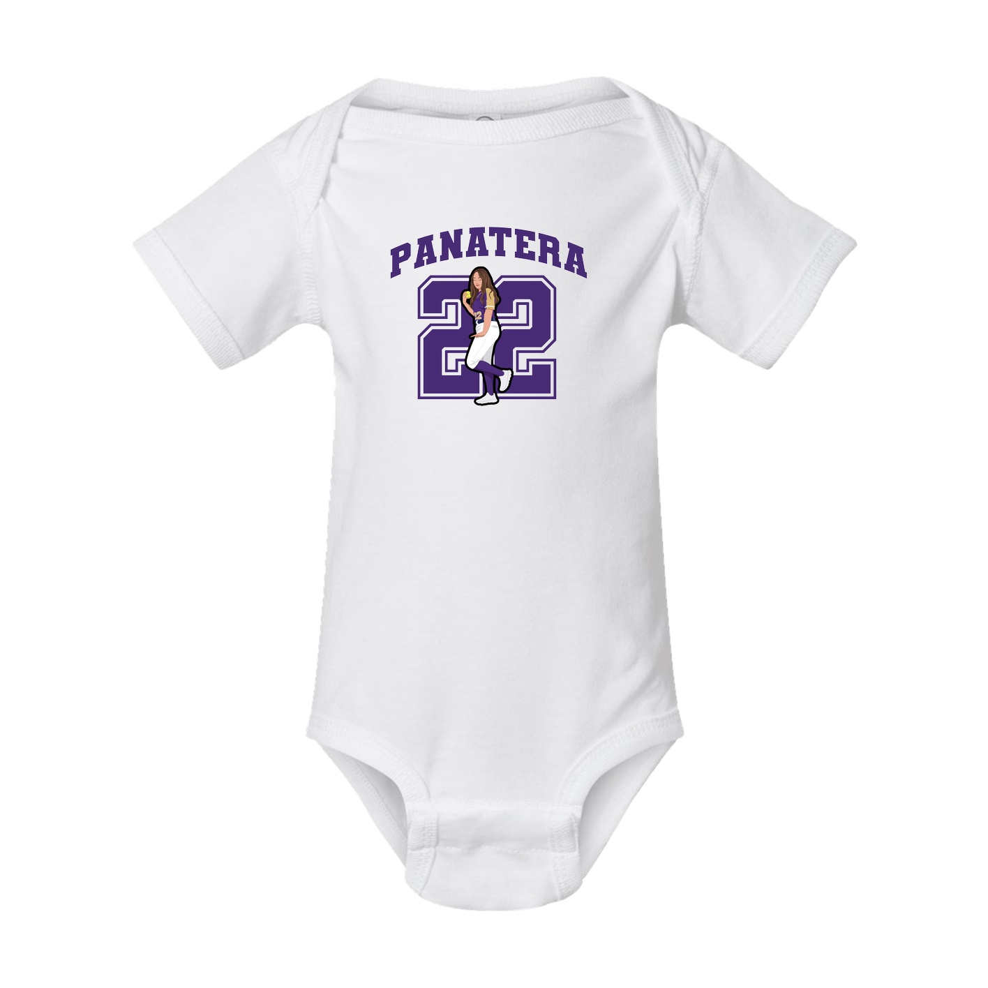 Baby Onesie — Number in White