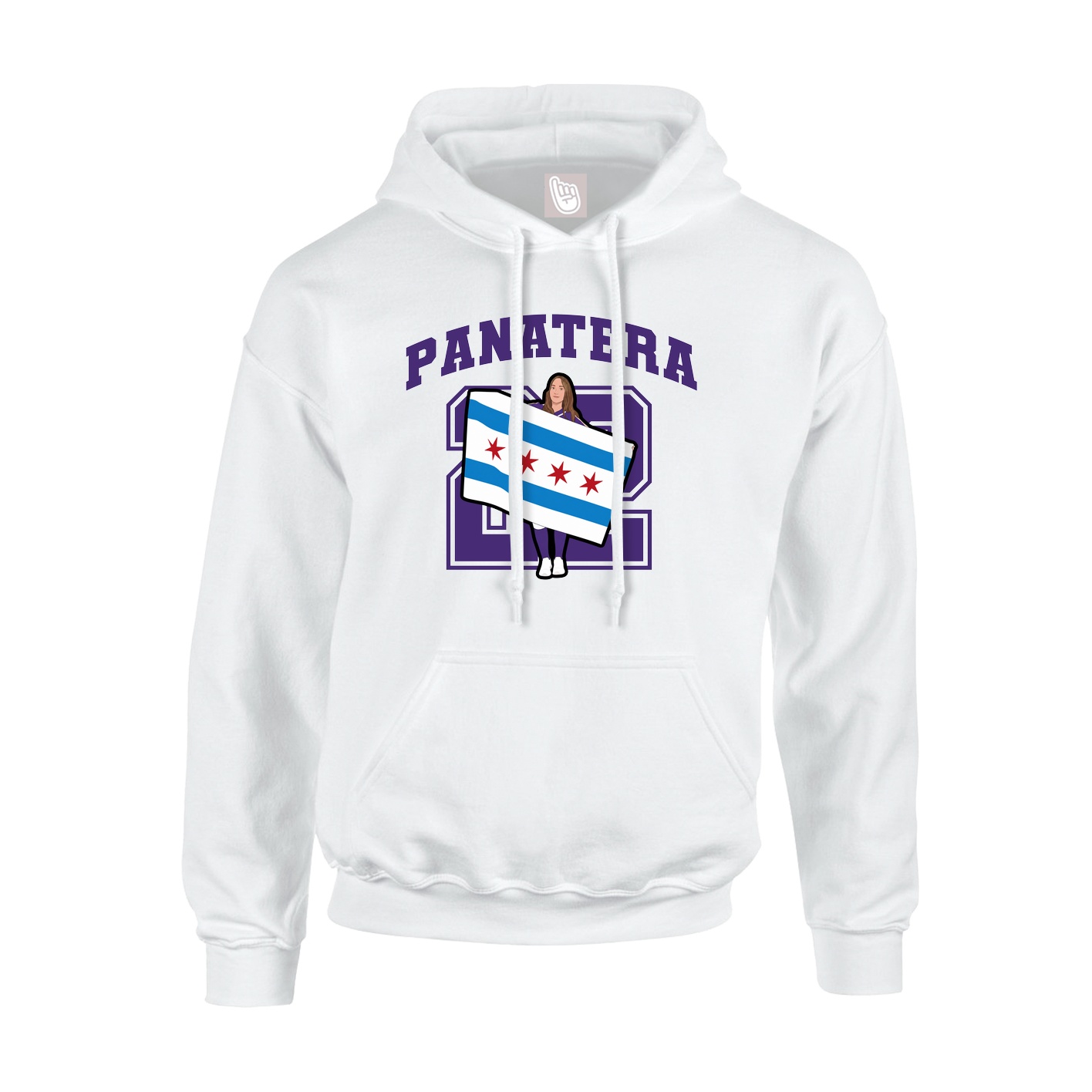 Hoodie — Number in White