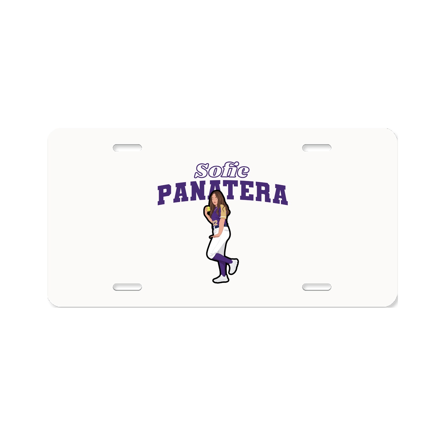 License Plate — Name Arch in Classic