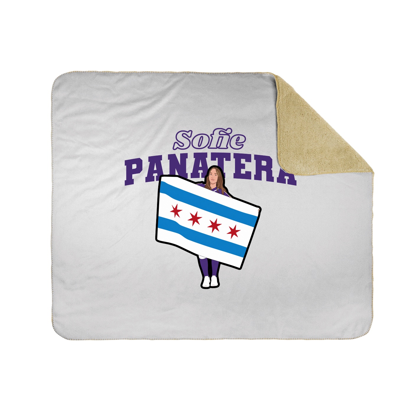 Throw Blanket — Name Arch in White