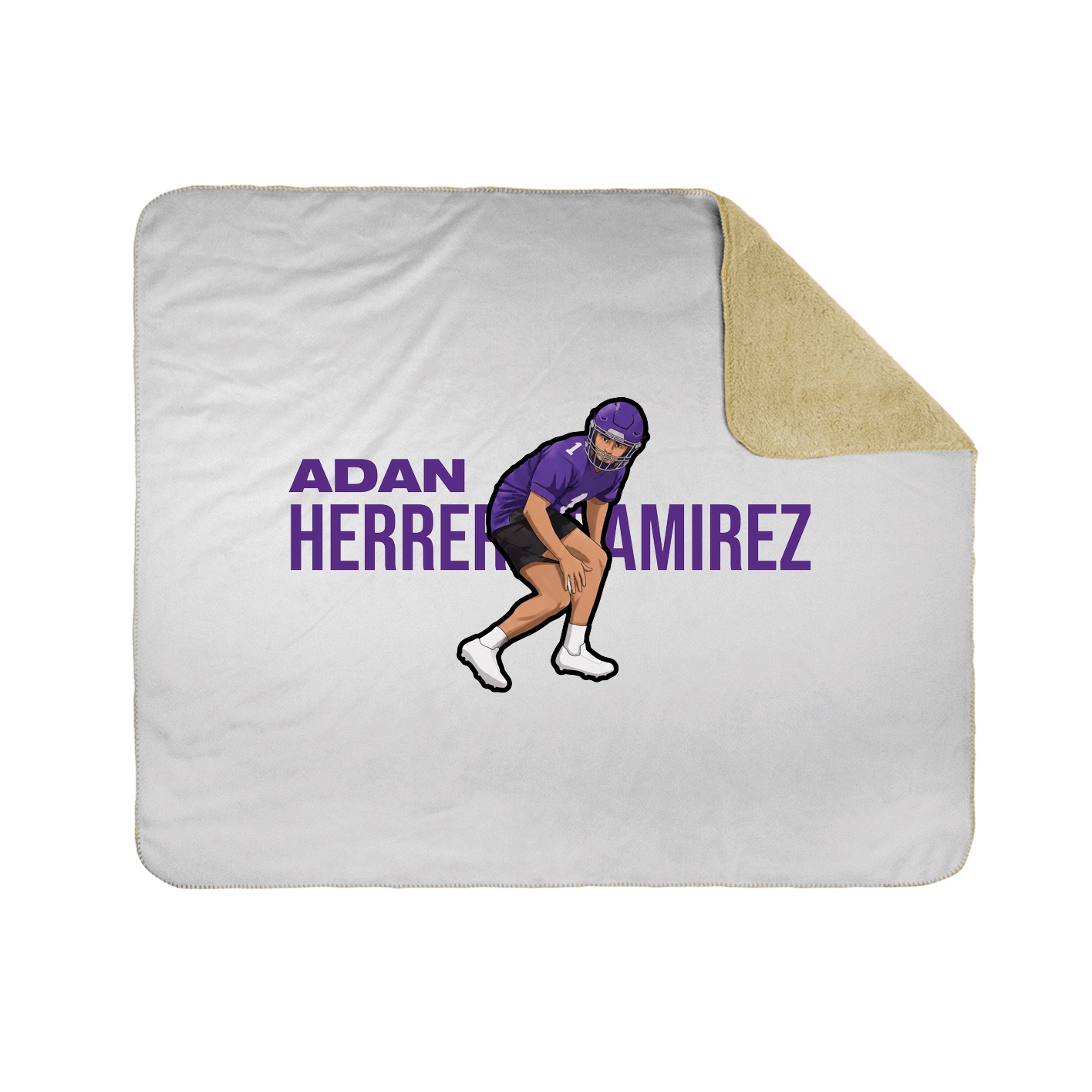 Throw Blanket — Player Name in White