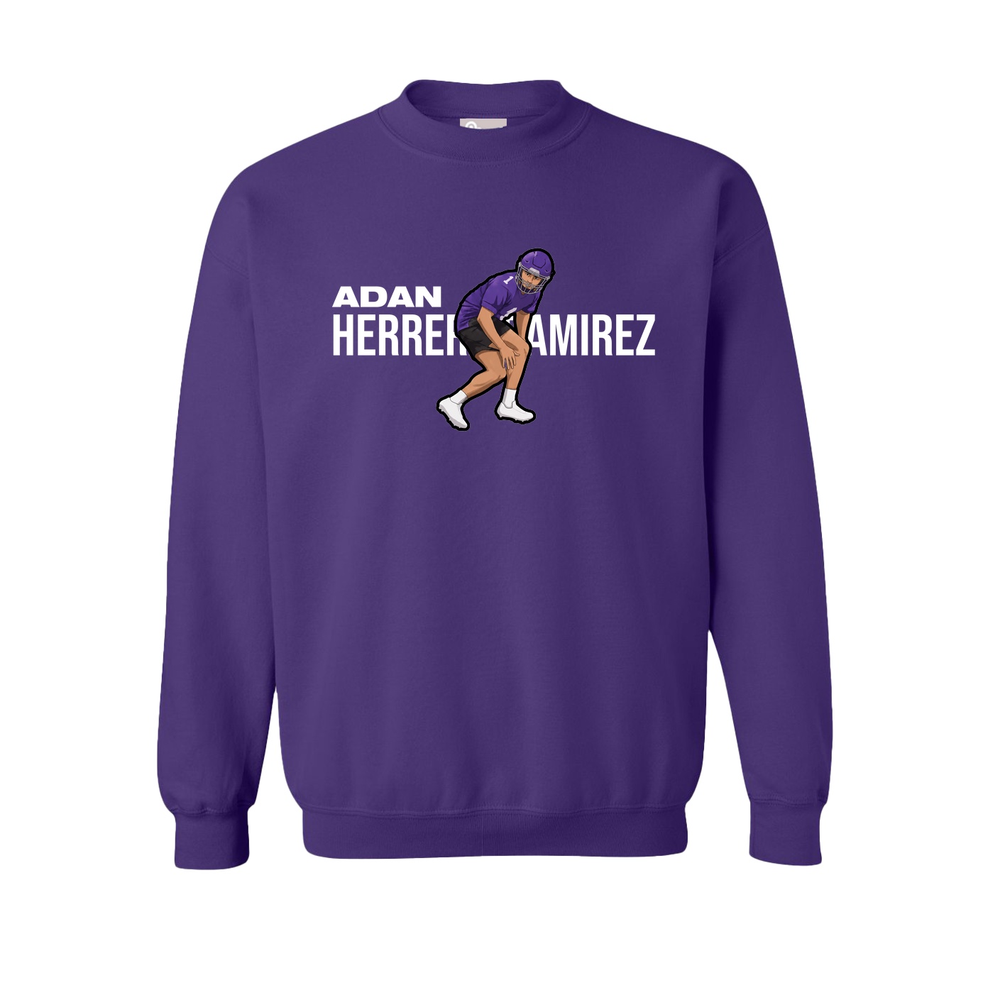 Fleece Crew — Player Name in Purple