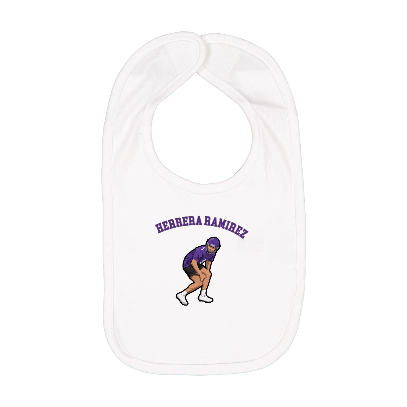 Infant Bib — Shirsey Arch in White