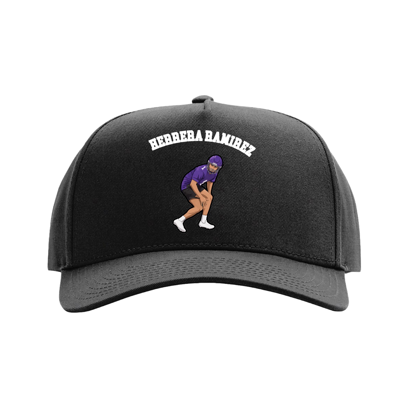 Full Fabric Five-Panel Champ Cap — Shirsey Arch in Black