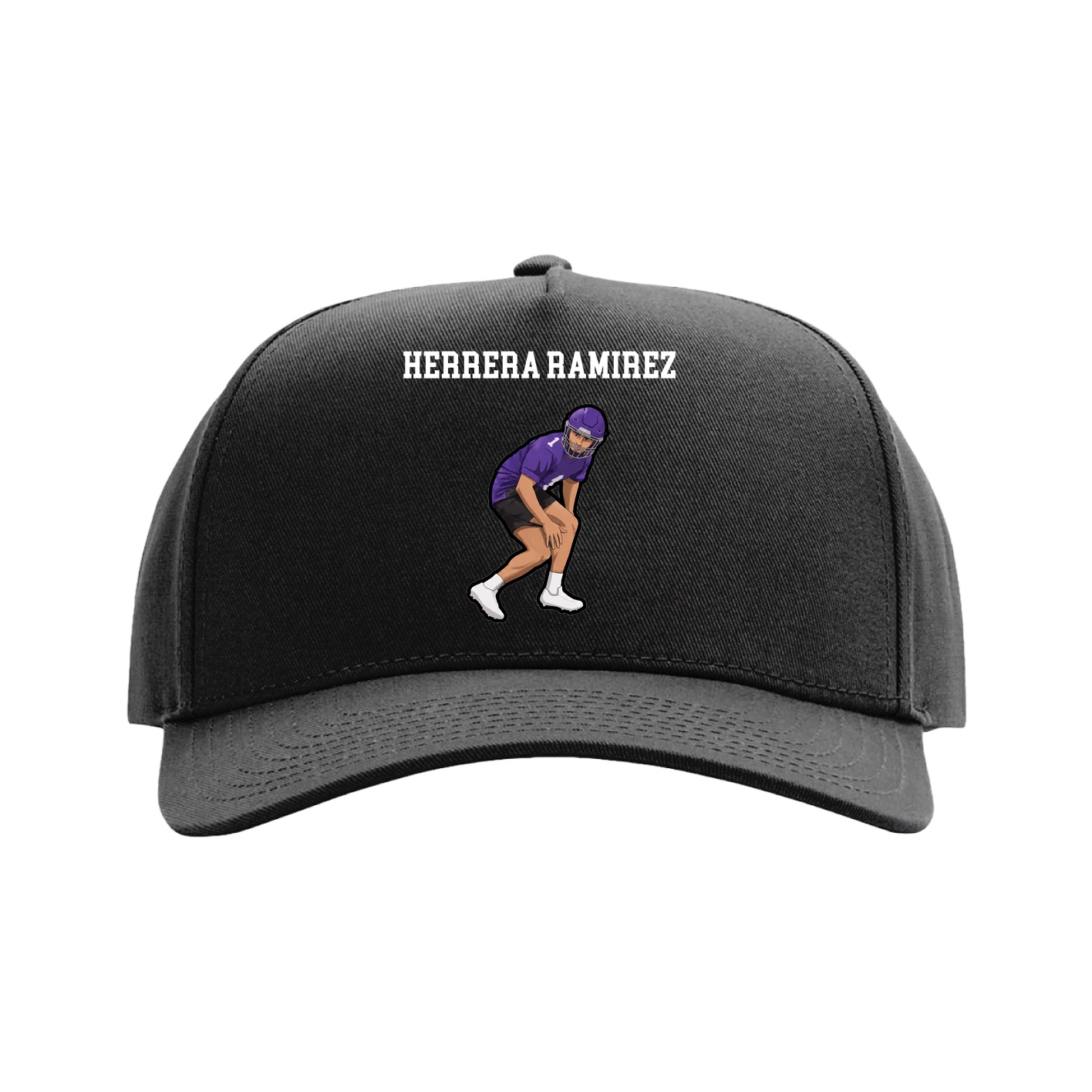 Full Fabric Five-Panel Champ Cap — Shirsey in Black