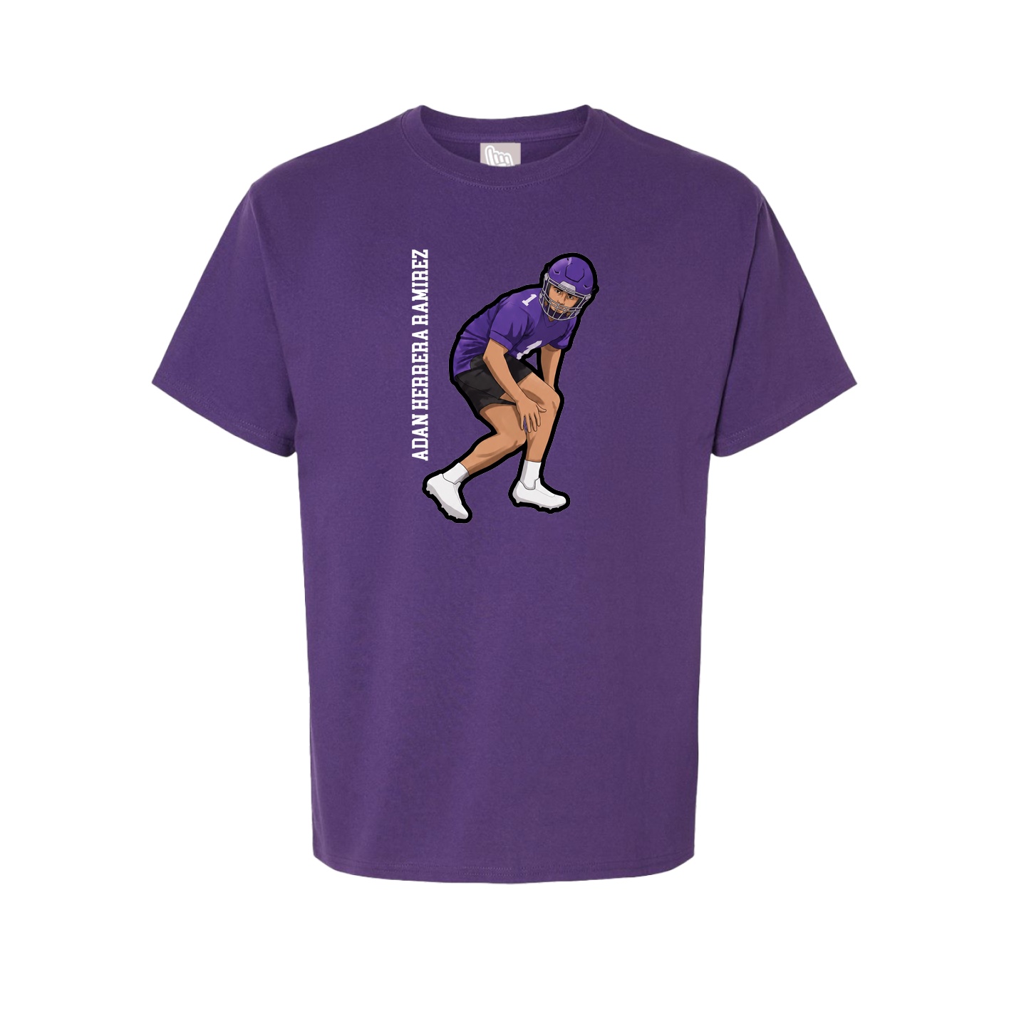 Tee — Name Vertical in Purple