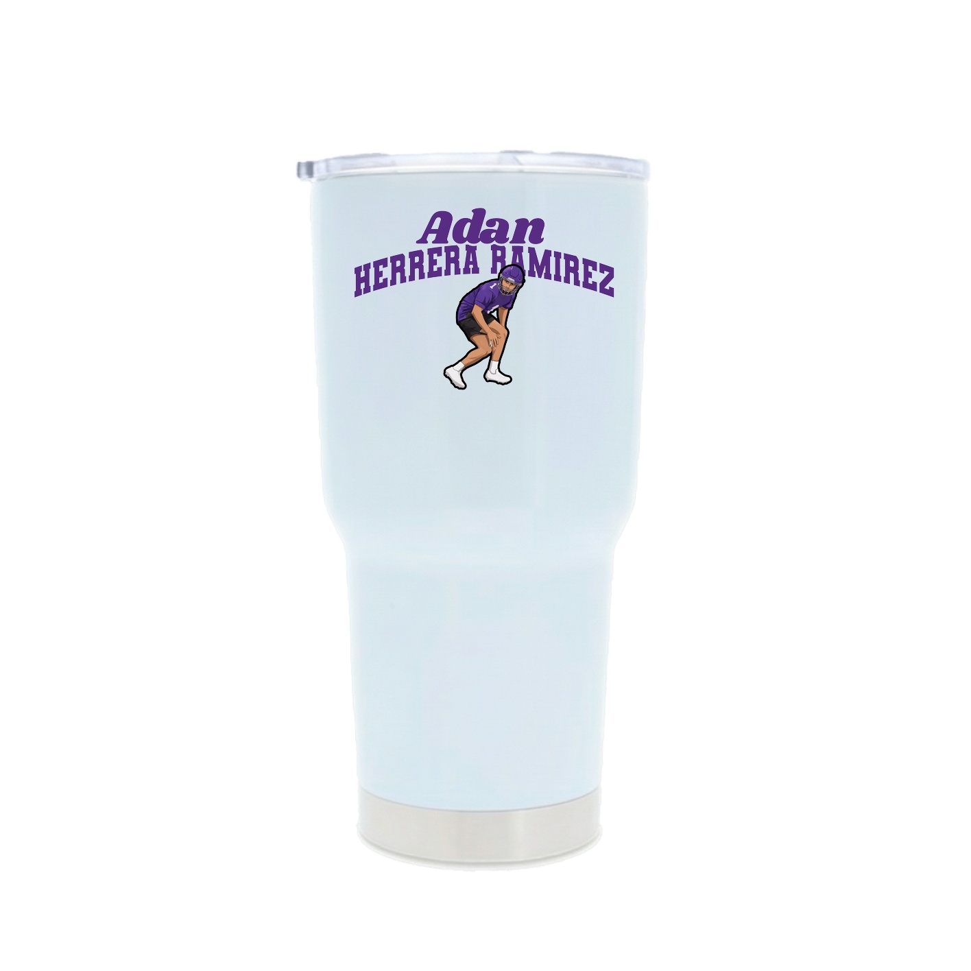 30oz Stainless Steel Tumbler — Signature Arch in White