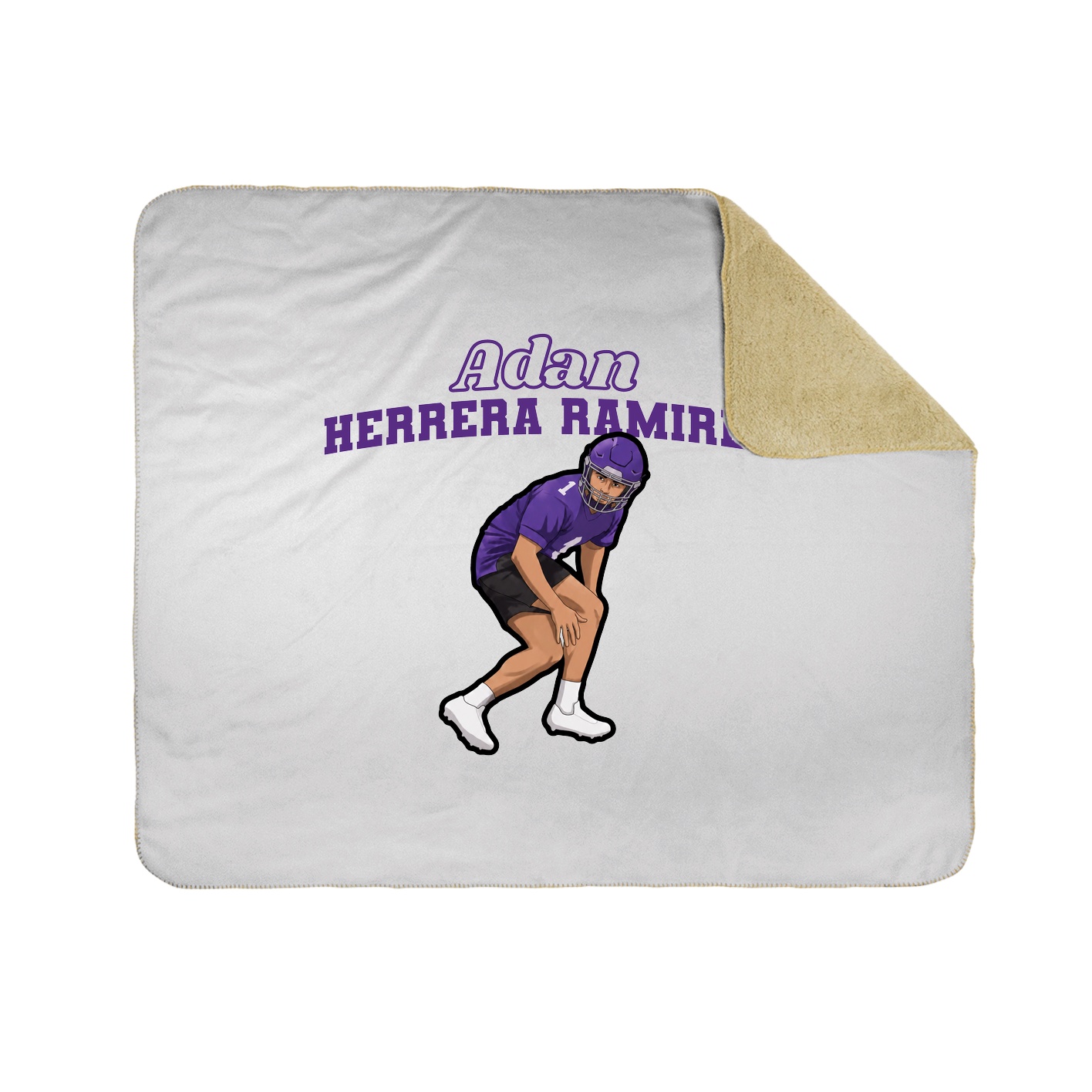 Throw Blanket — Name Arch in White
