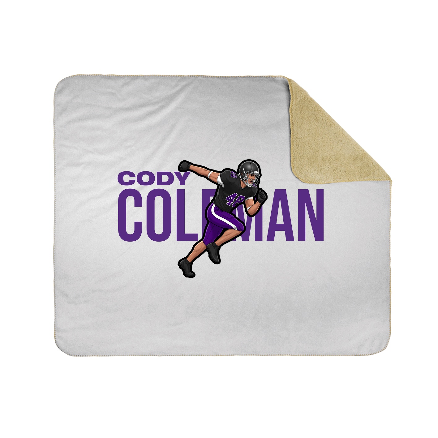 Throw Blanket — Player Name in White