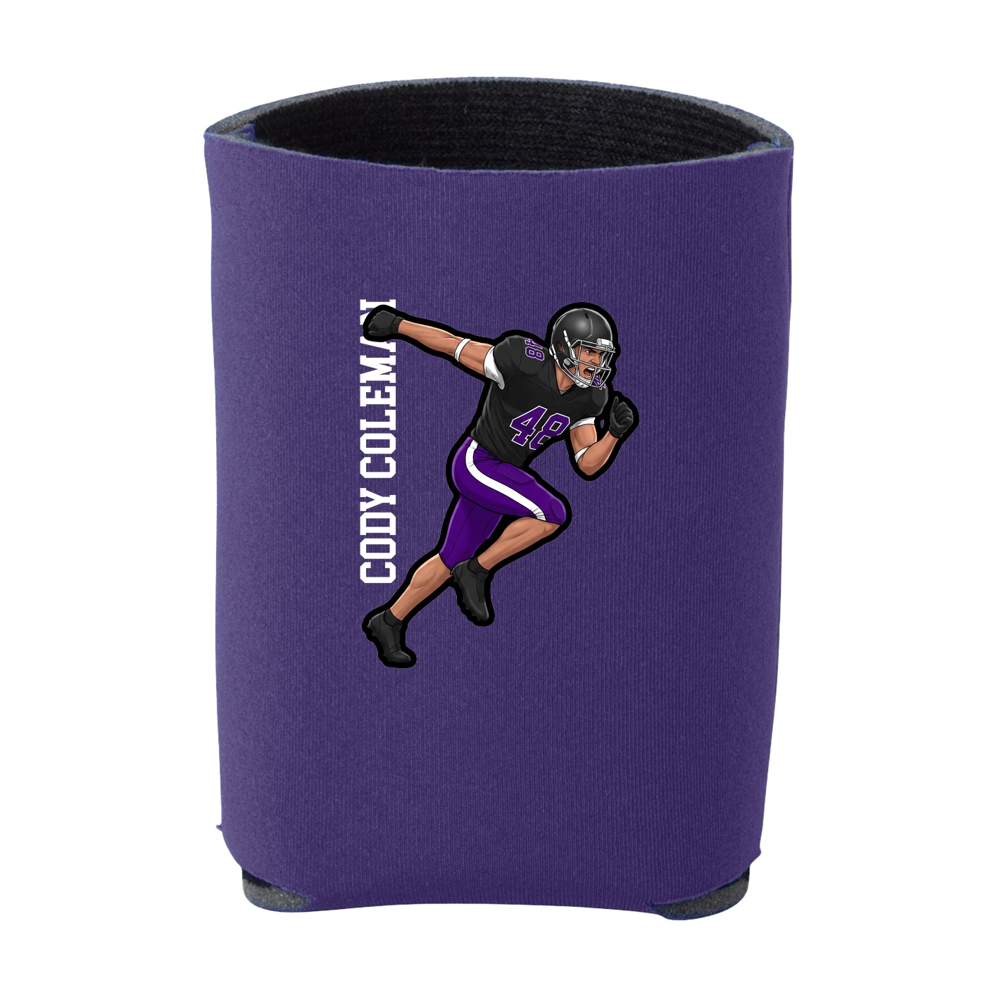Can Holder — Name Vertical in Purple
