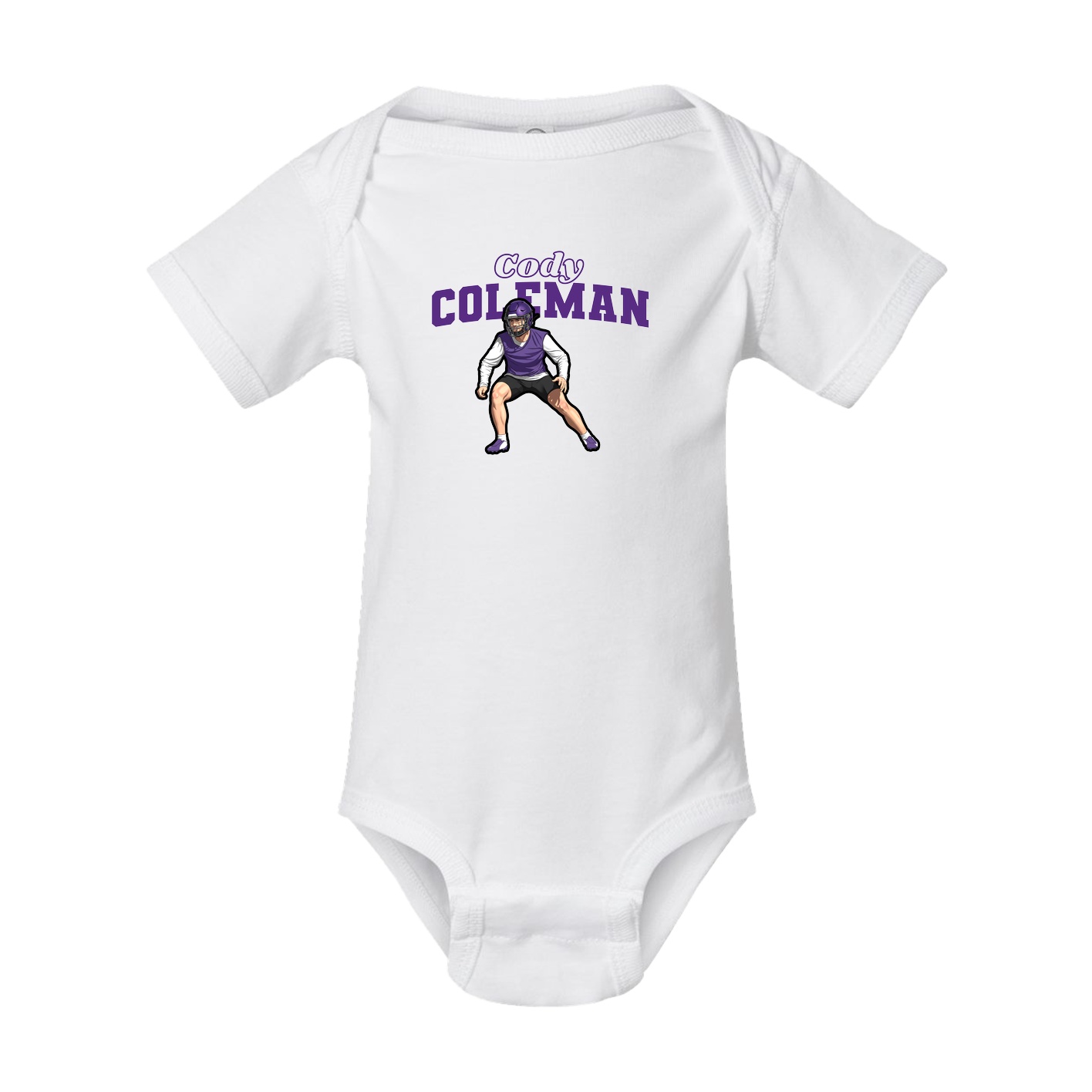 Baby Onesie — Name Arch in White